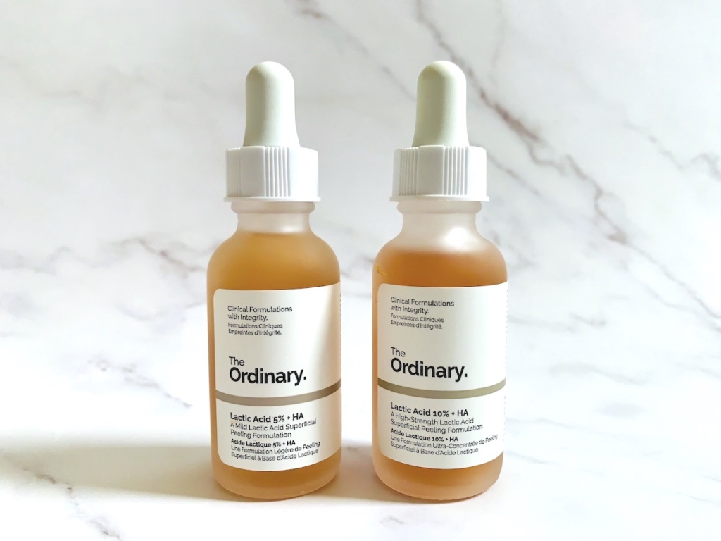 The Ordinary Lactic Acid 5% + HA and The Ordinary Lactic Acid 10% + HA serums