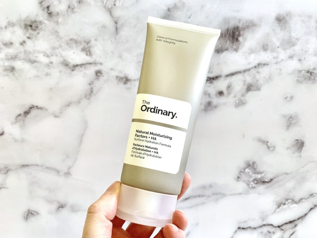 The Ordinary Natural Moisturizing Factors + HA handheld.