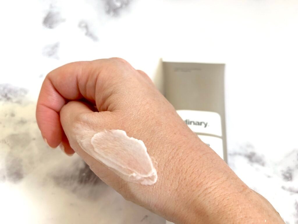 The Ordinary Natural Moisturizing Factors + HA sampled on hand.