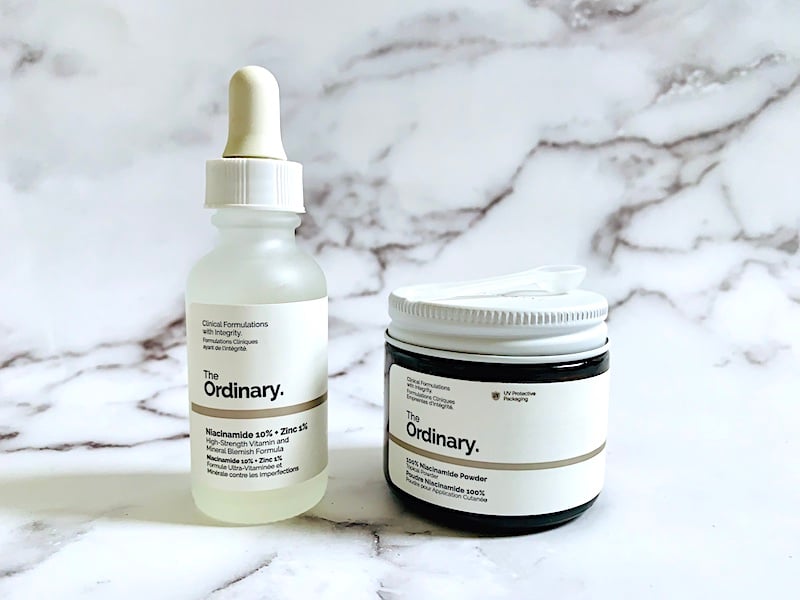 The Ordinary Niacinamide 10% + Zinc 1% and The Ordinary 100% Niacinamide Powder