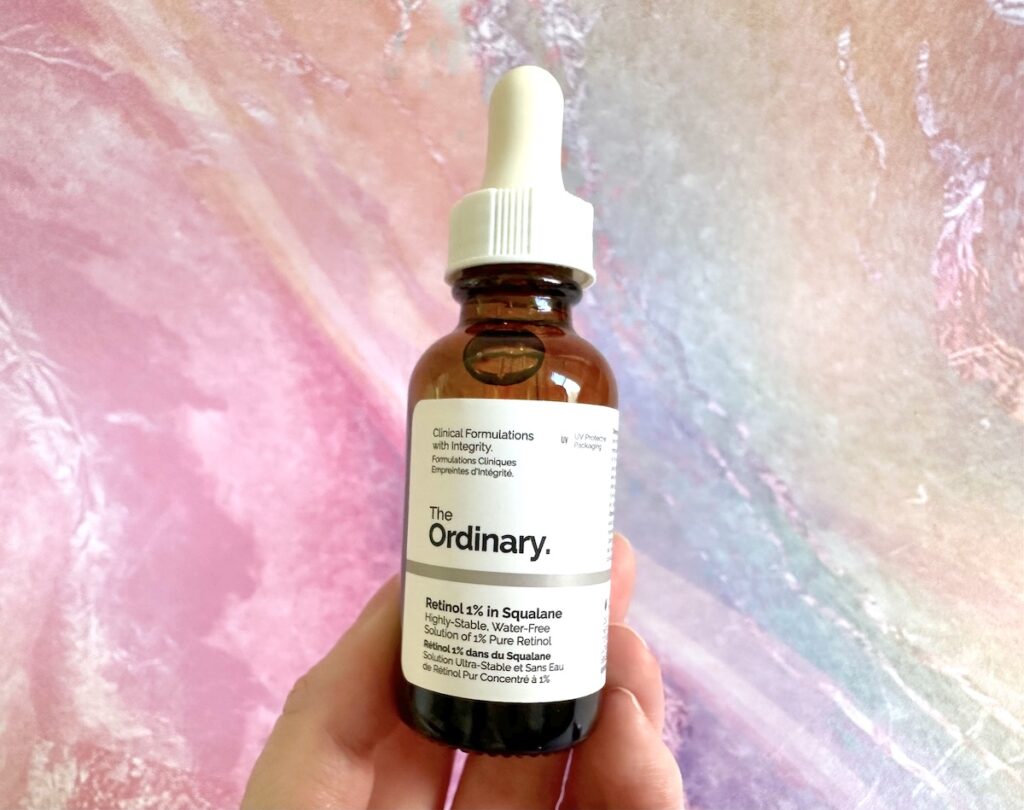 The Ordinary Retinol 1% in Squalane, handheld.