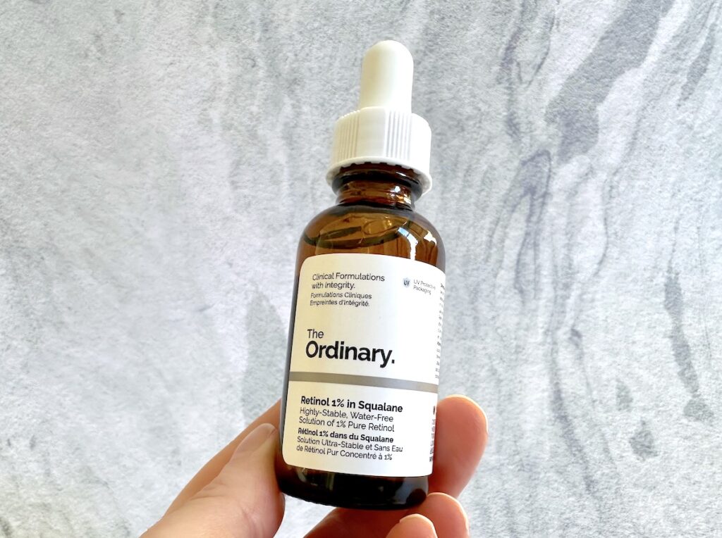 The Ordinary Retinol 1% in Squalane handheld.