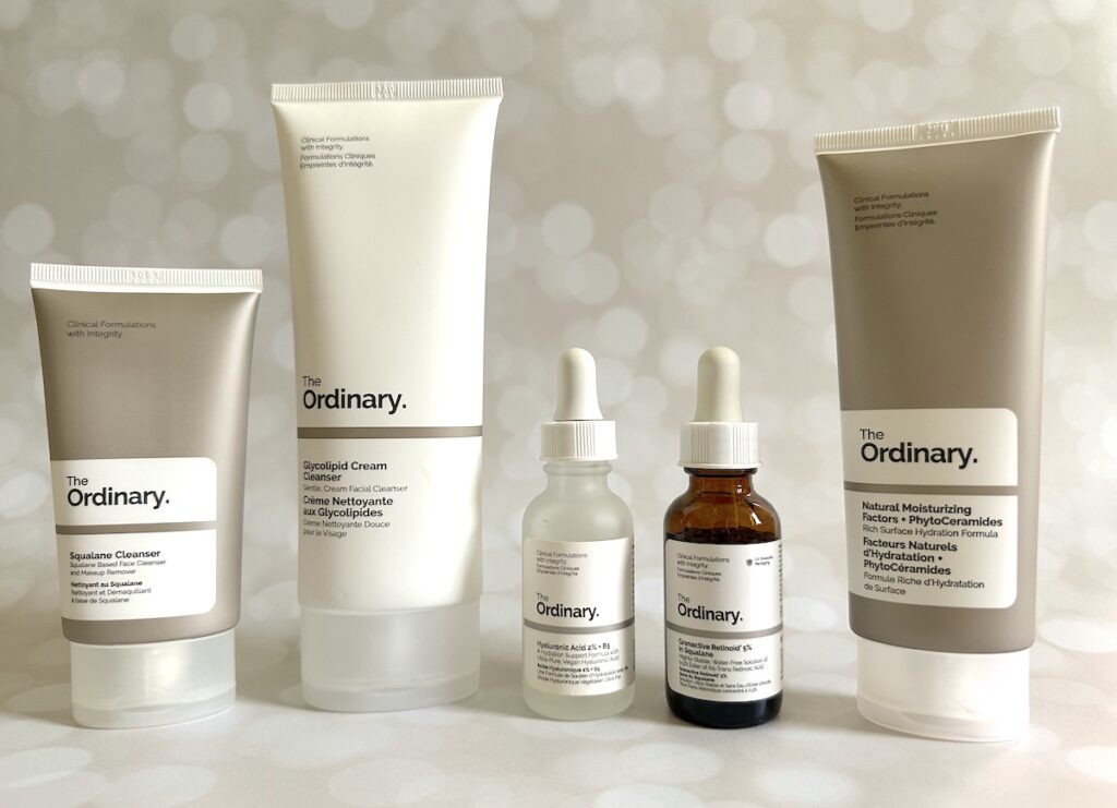 The Ordinary Retinol/Retinoid Skincare Routine For Dry Skin.