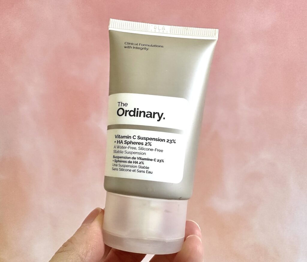 The Ordinary Vitamin C Suspension 23% + HA Spheres 2%, handheld.