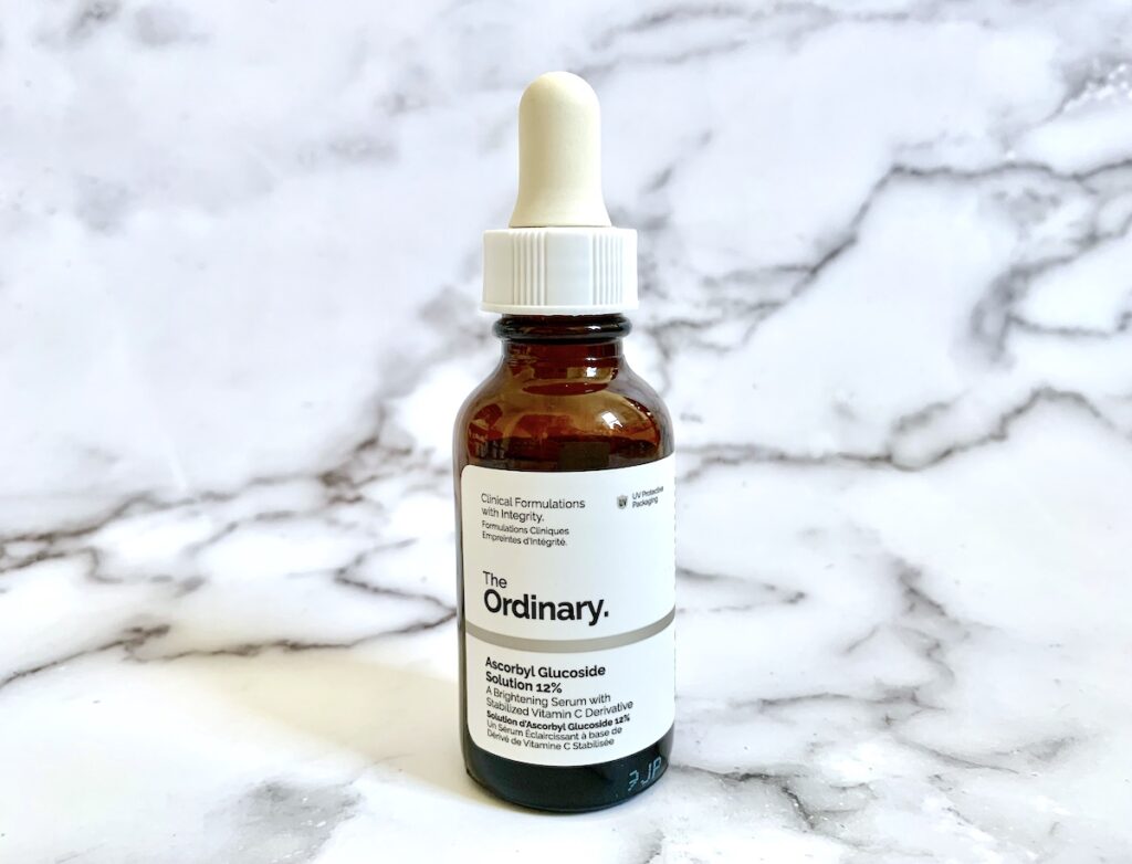 The Ordinary Water-Based Vitamin C Serum: Ascorbyl Glucoside Solution 12%.