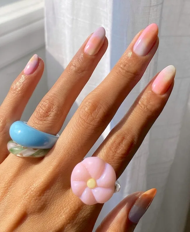 Pastel May nails.