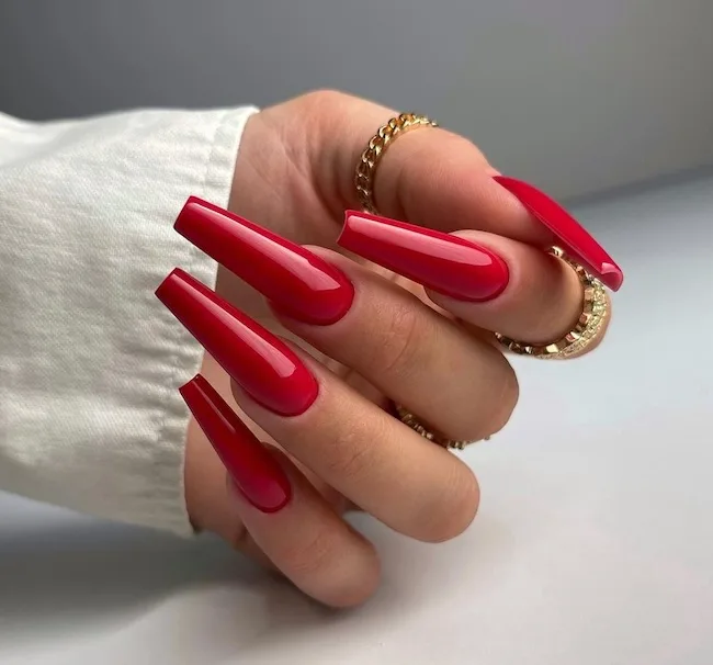 Red coffin nails. 