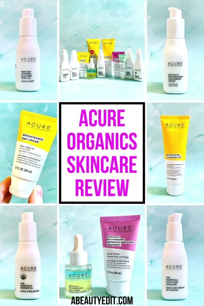 Acure Organics Skincare Review - Product Collage