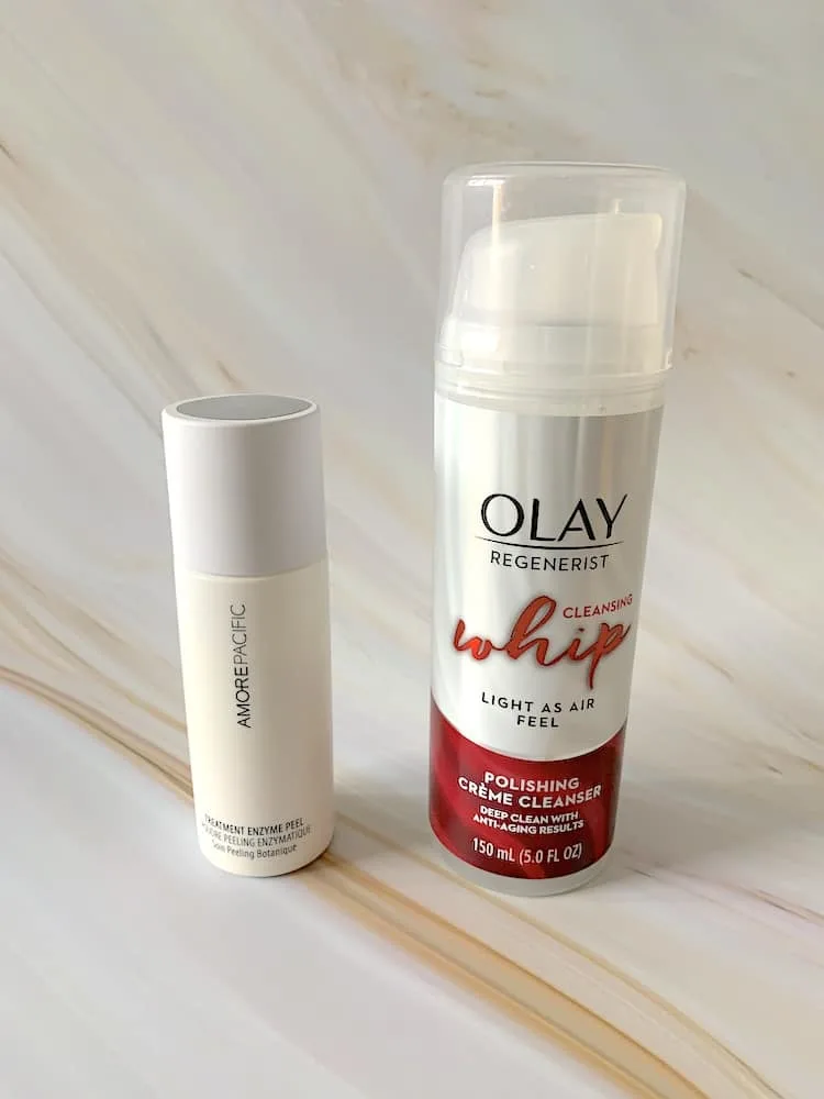 Olay Regenerist Whip Polishing Cleanser, Amore Pacific Treatment Enzyme Peel