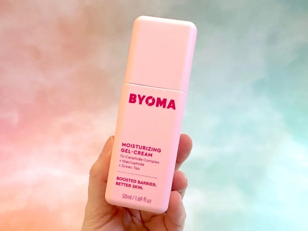 Byoma Moisturizing Gel Cream handheld.