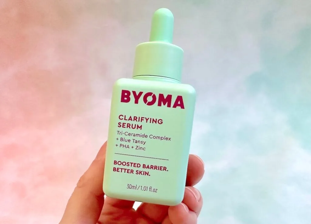 Byoma Clarifying Serum handheld.