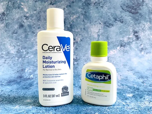 CeraVe Daily Moisturizing Lotion and Cetaphil Moisturizing Lotion