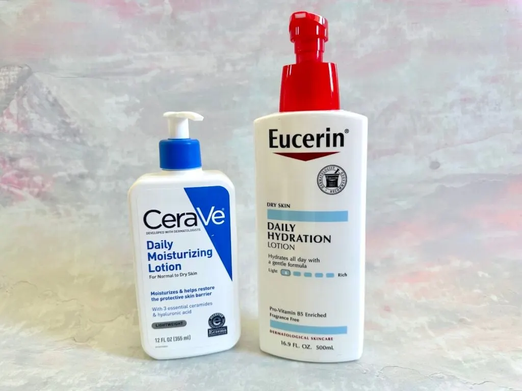 CeraVe Daily Moisturizing Lotion vs Eucerin Daily Hydration Lotion.