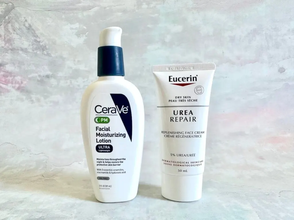 CeraVe PM Facial Moisturizing Lotion vs Eucerin Dry Skin Urea Repair