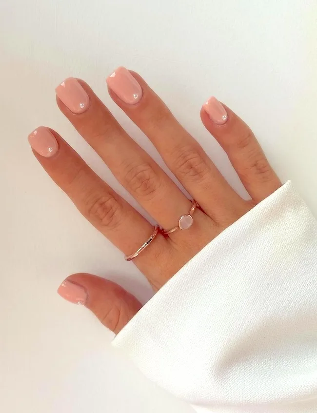 Champagne nails.