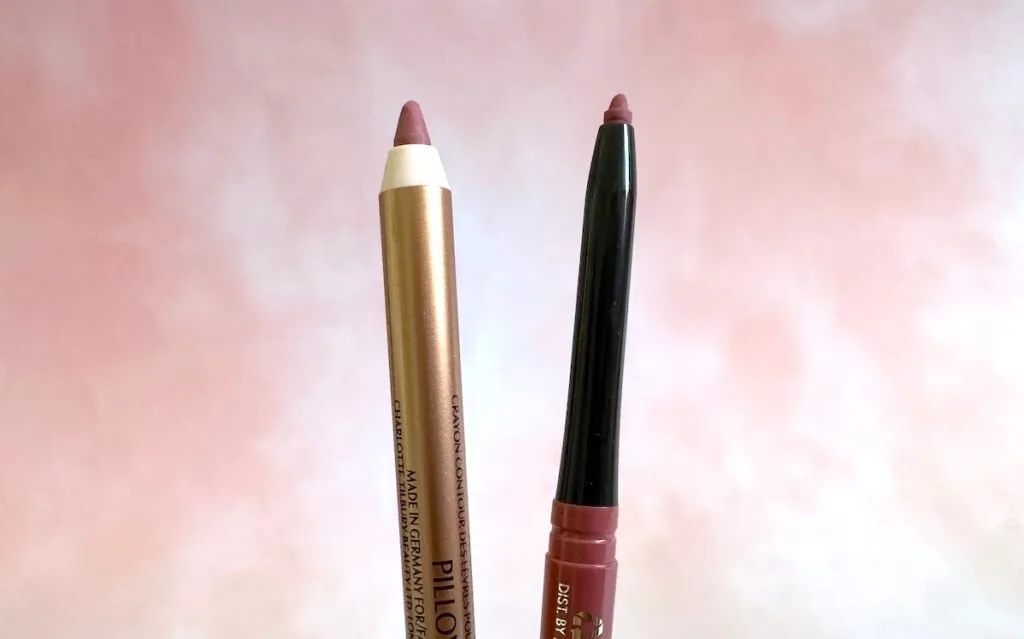 Charlotte Tilbury Pillow Talk Lip Liner and Milani Understatement Lipliner Pencil in Desert Rose.