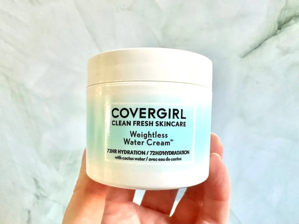 CoverGirl Clean Fresh Skincare Weightless Water Cream, handheld.