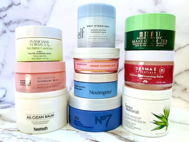 Drugstore Cleansing Balms from Physicians Formula, Versed, Heimish, e.l.f., Good Molecules, Neutrogena, No7, Milani, DermaE and InstaNatural