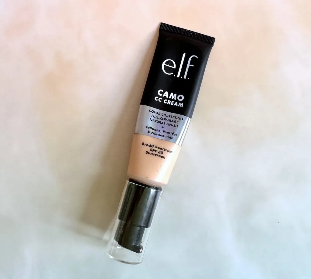 E.l.f. Camo CC Cream flatlay.