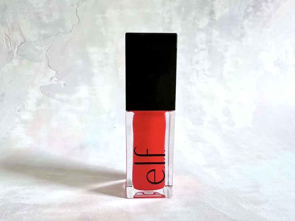 e.l.f. Glow Reviver Lip Oil in the shade Red Delicious.