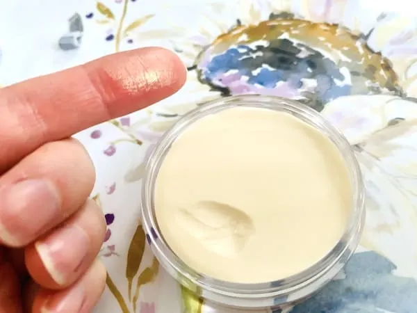 e.lf. Luminous Putty Primer Sampled on Finger