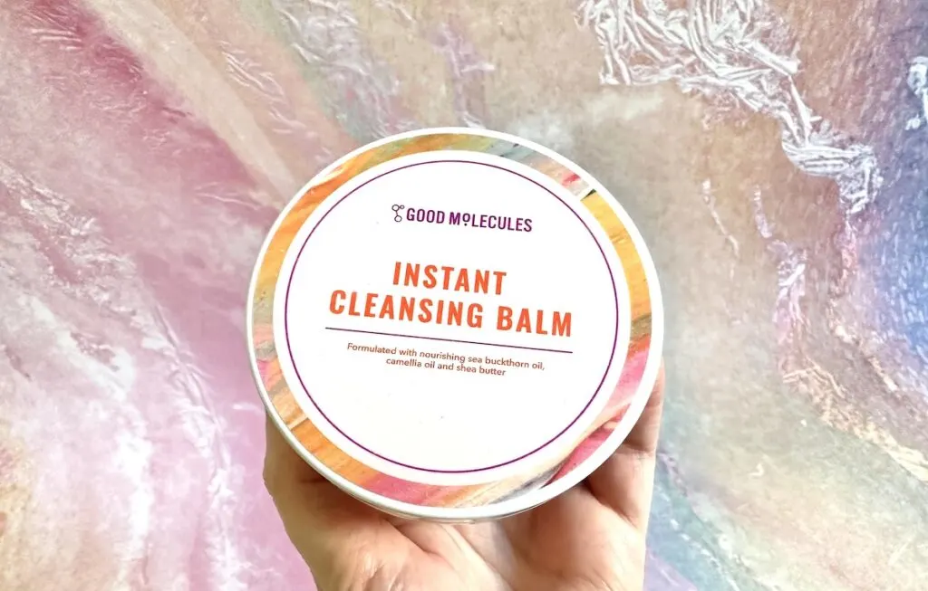 Good Molecules Instant Cleansing Balm, handheld.