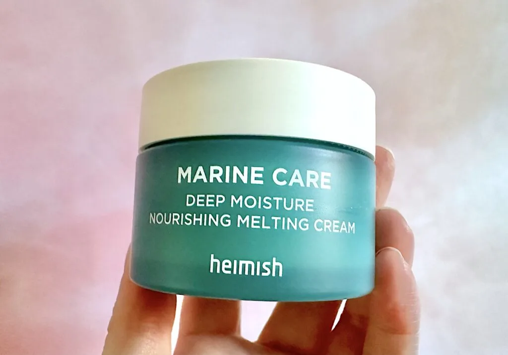 Heimish Marine Care Deep Moisture Cream, handheld.