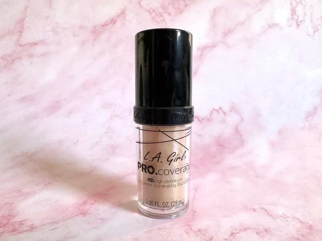 LA Girl Pro Coverage Illuminating Foundation in the shade Fair.