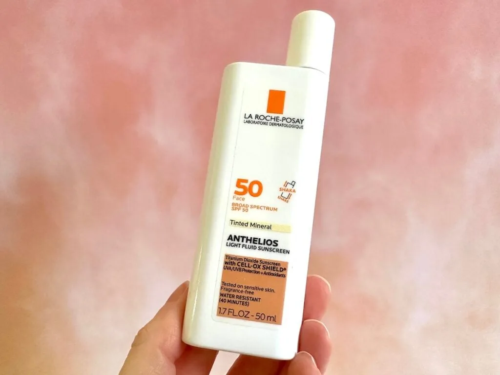 La Roche-Posay Anthelios Mineral Tinted Sunscreen SPF 50, handheld.