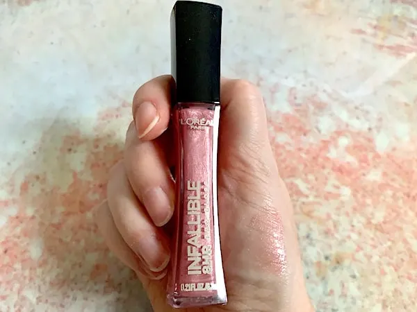 L’Oreal Paris Makeup Infallible 8 Hour Pro Lip Gloss Swatched on Hand