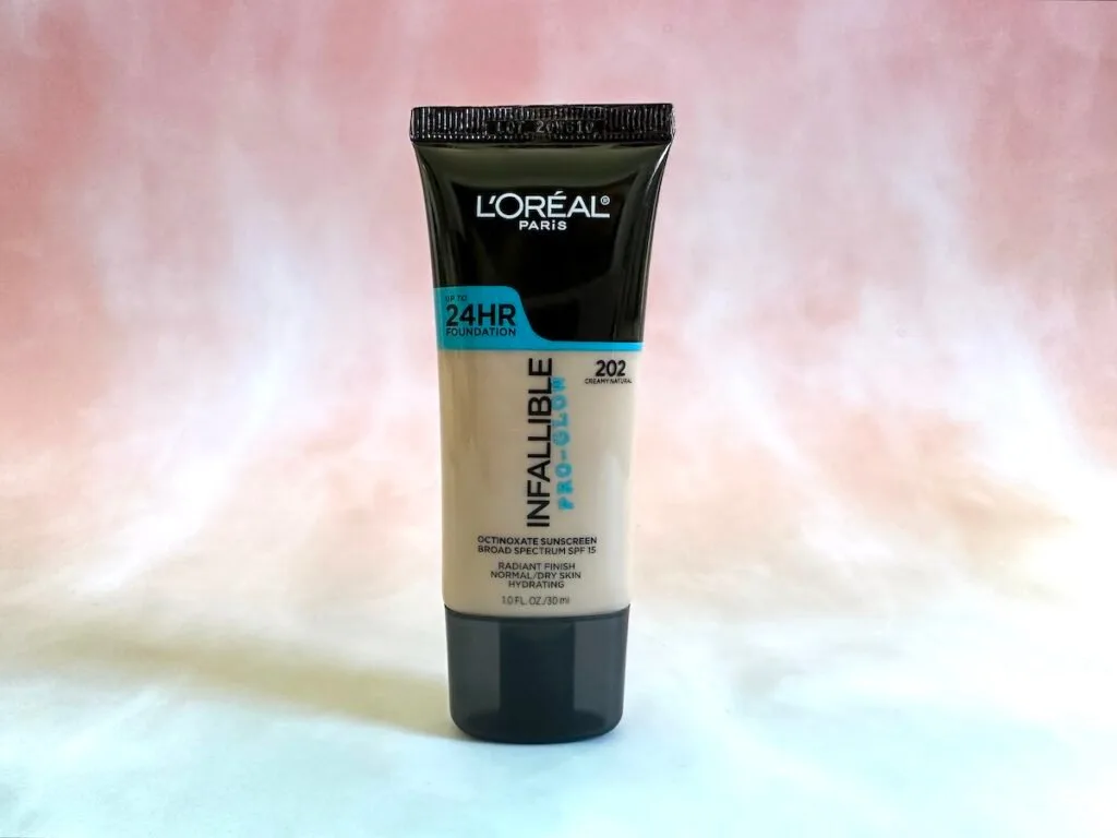 L'Oreal Infallible Pro Glow Foundation in the shade Creamy Natural.