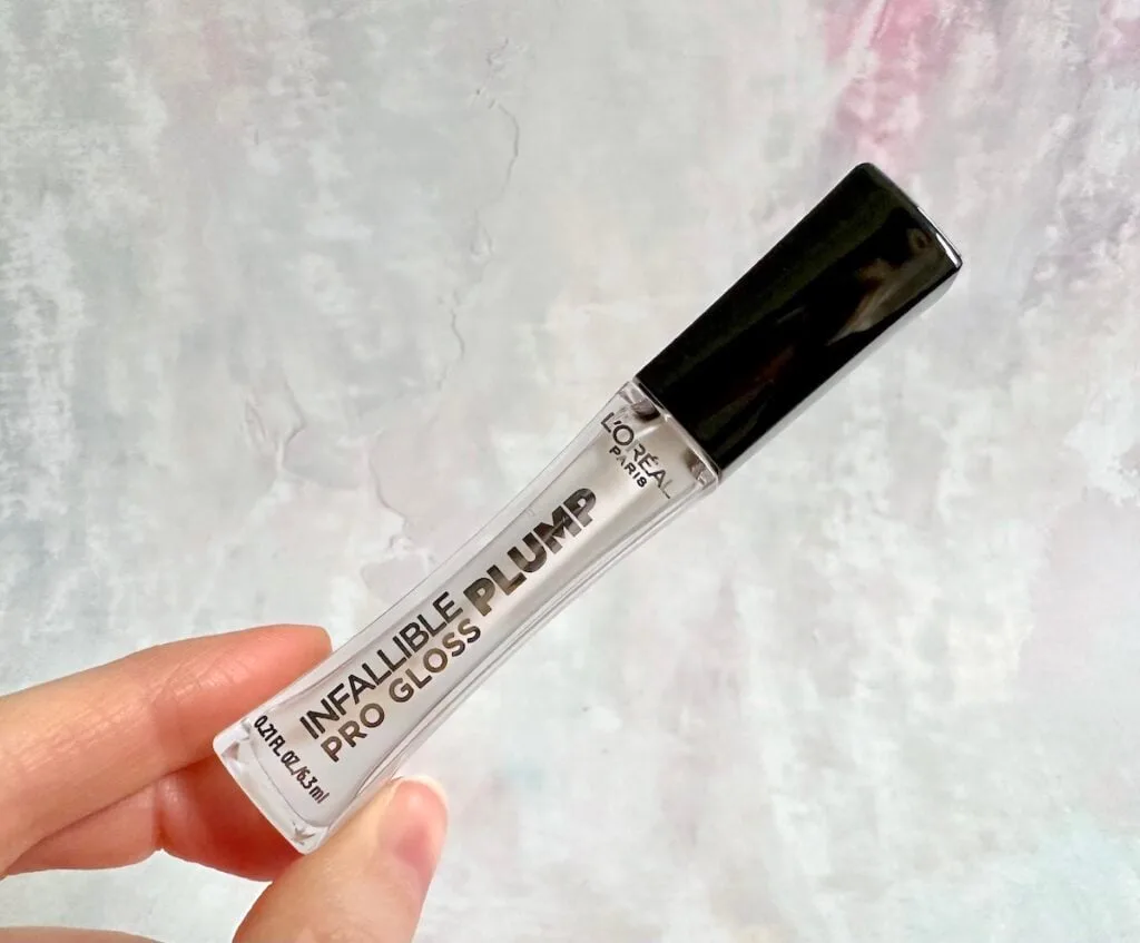 L'Oreal Infallible Pro Lip Gloss Plump, handheld.