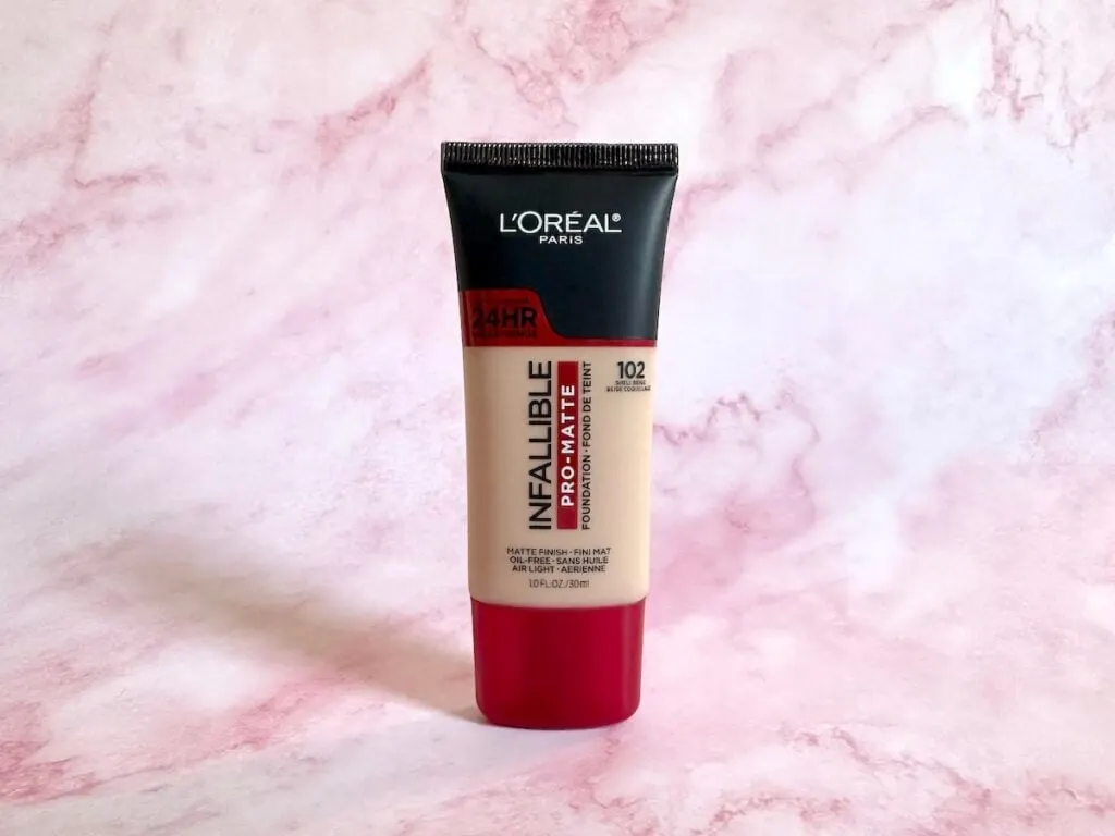 L'Oreal Paris Infallible Pro Matte Foundation in the shade Shell Beige.