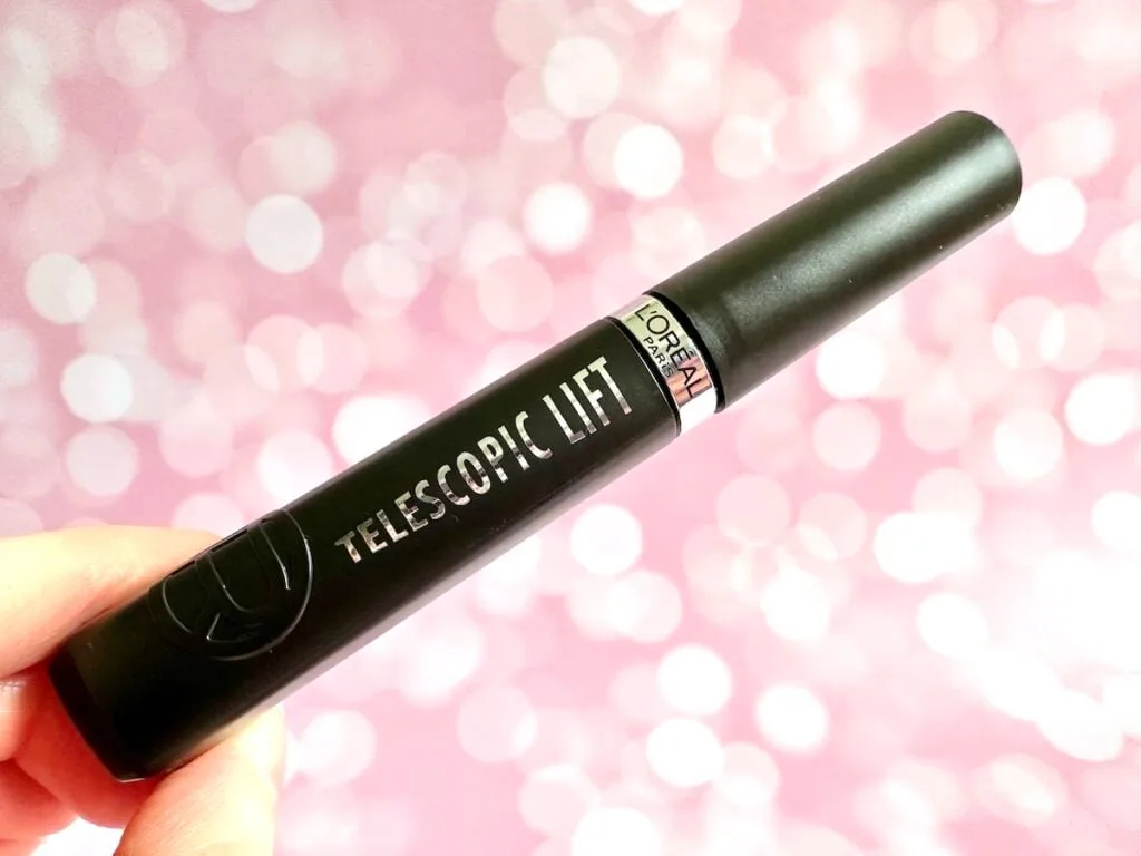 L'Oreal Telescopic Lift Washable Mascara in the shade Black Brown, handheld.