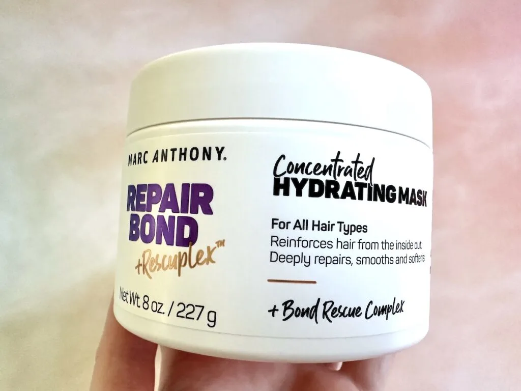 Marc Anthony Repair Bond & Rescuplex Concentrated Hydrating Mask, hnadheld.