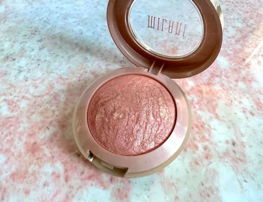 Milani Baked Blush in Rose D'Oro opened.