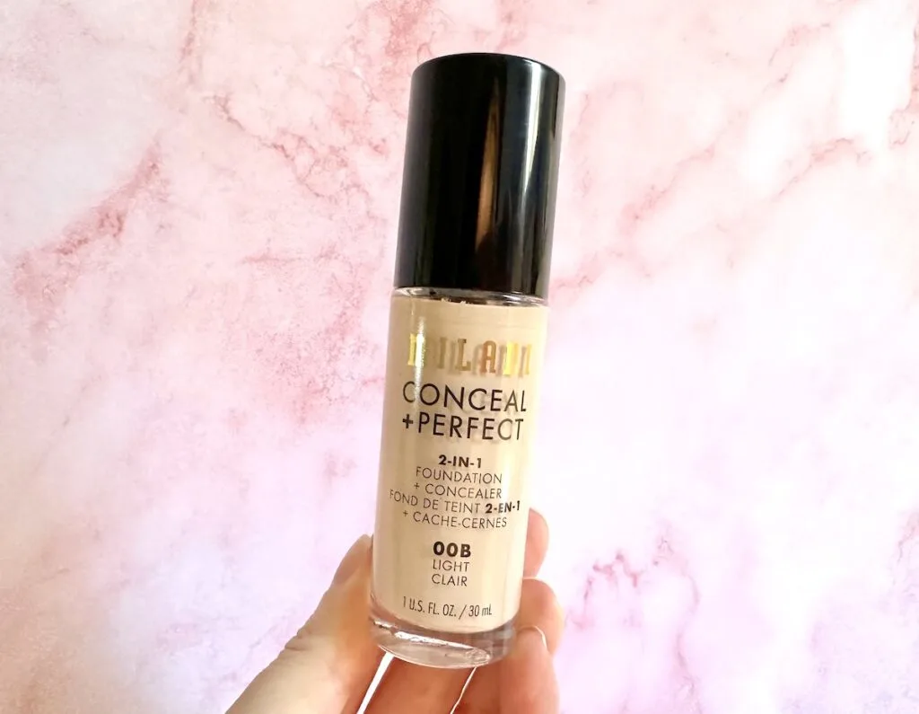 Milani Conceal + Perfect 2-in-1 Foundation + Concealer in the shade Light, handheld.