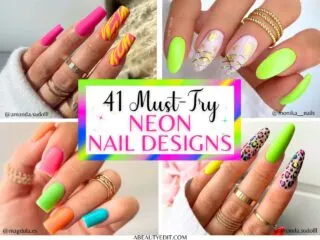 Neon nails collage. 41 Must-try neon nail designs.