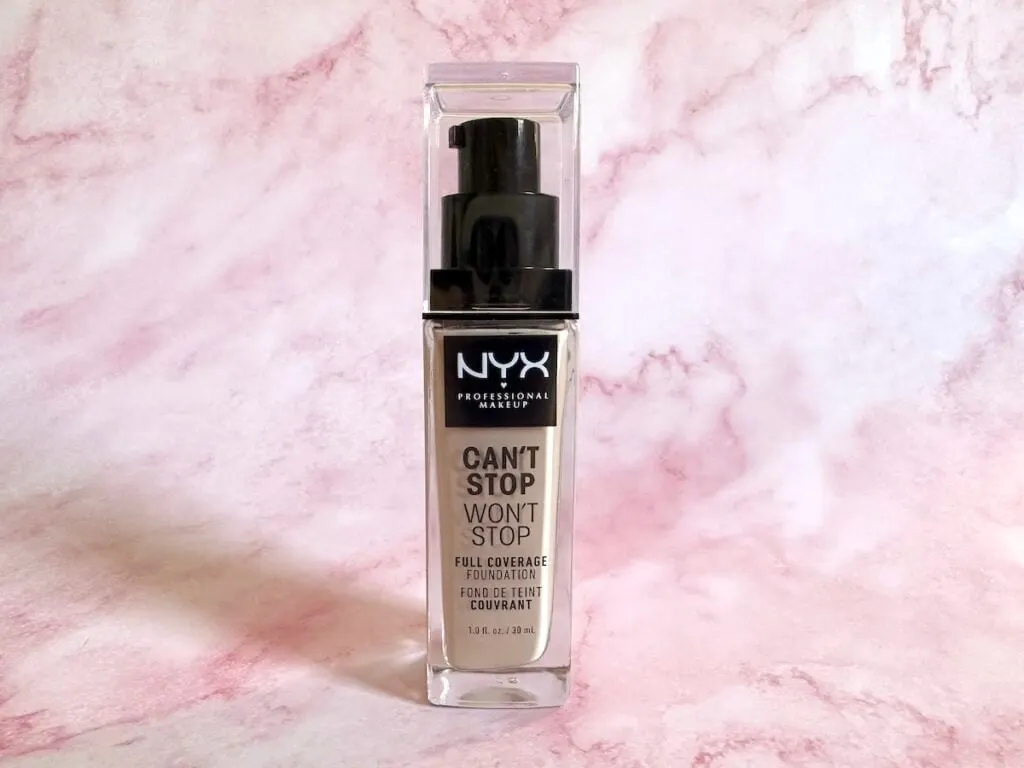 NYX Can't Stop Won't Stop Full Coverage Foundation in the shade Porcelain.