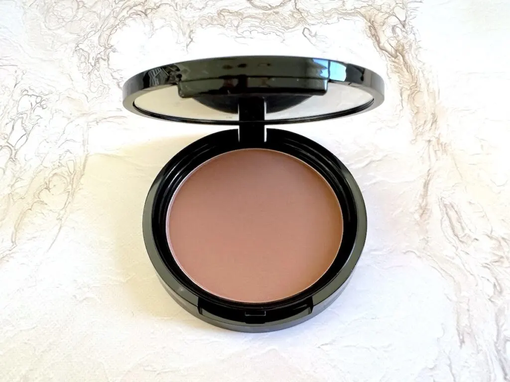 NYX Matte Bronzer in the shade Medium, open compact.