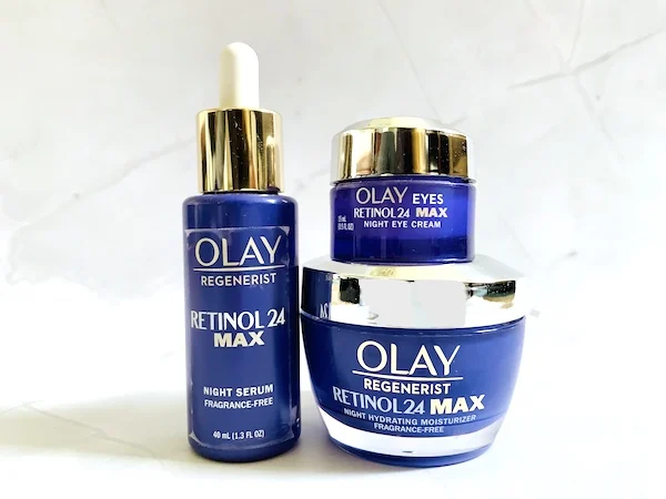 Olay Regenerist Retinol 24 MAX Serum, Eye Crean and Night Moisturizer