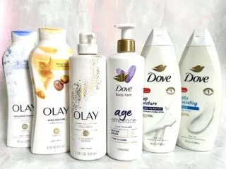 Olay vs Dove Body Wash: Exfoliating, Moisturizing and Firming body washes from Olay and Dove.