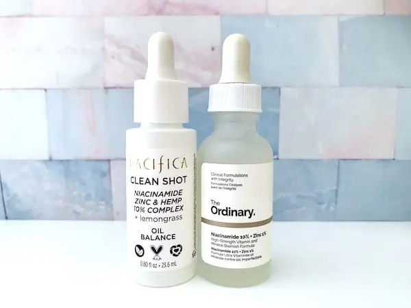 Pacifica Clean Shot Niacinamide, Zinc & Hemp 10% Complex vs The Ordinary Niacinamide 10% + Zinc 1% 