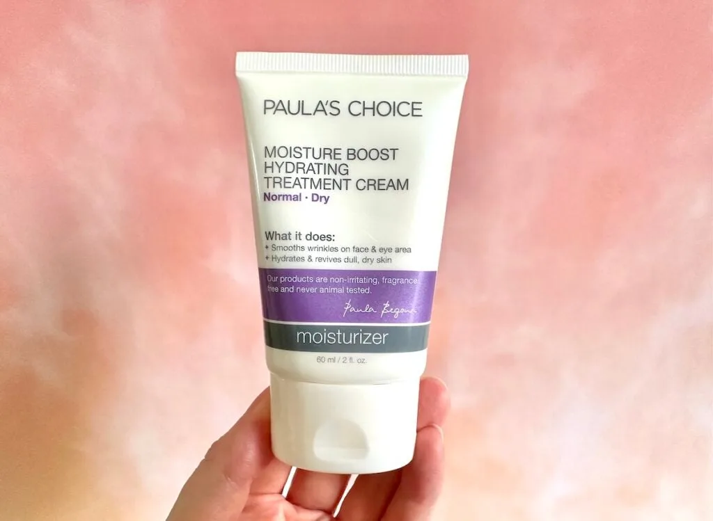 Paula's Choice Moisture Boost Hydrating Treatment Cream, handheld.