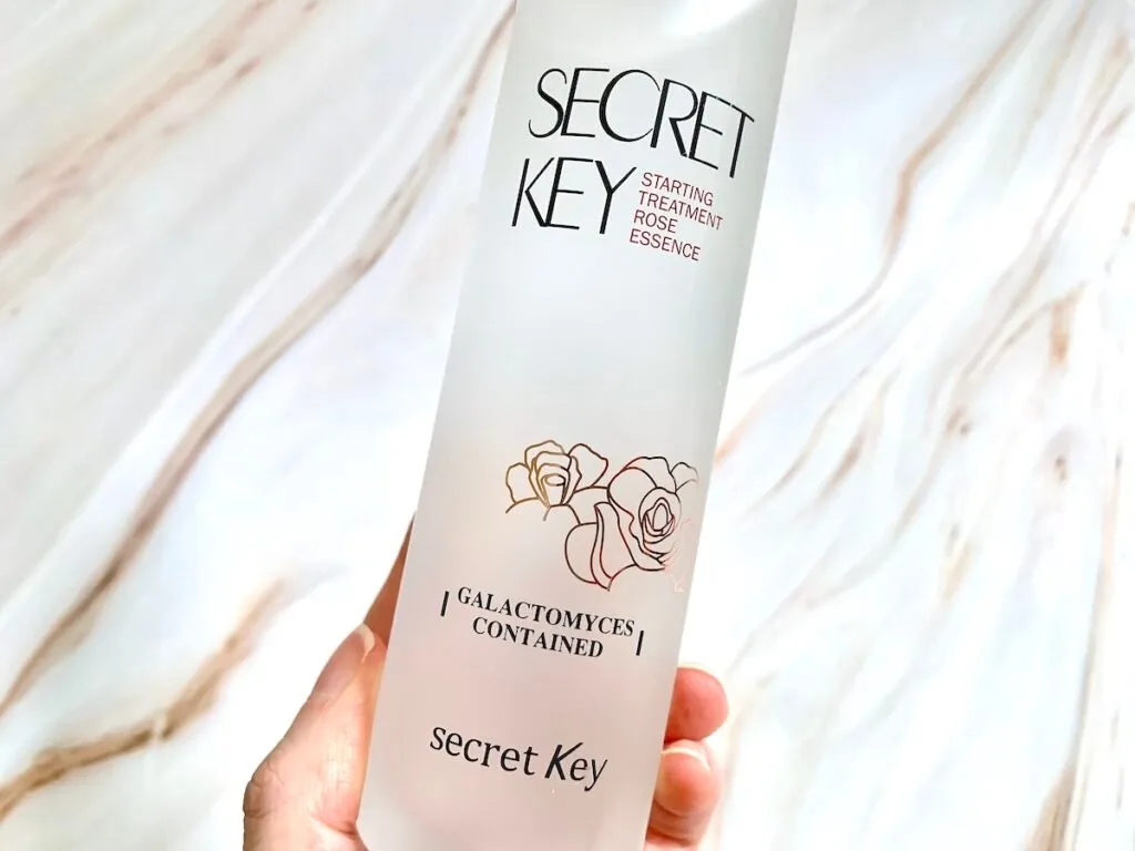 Secret Key Starting Treatment Essence Rose Edition closeup.