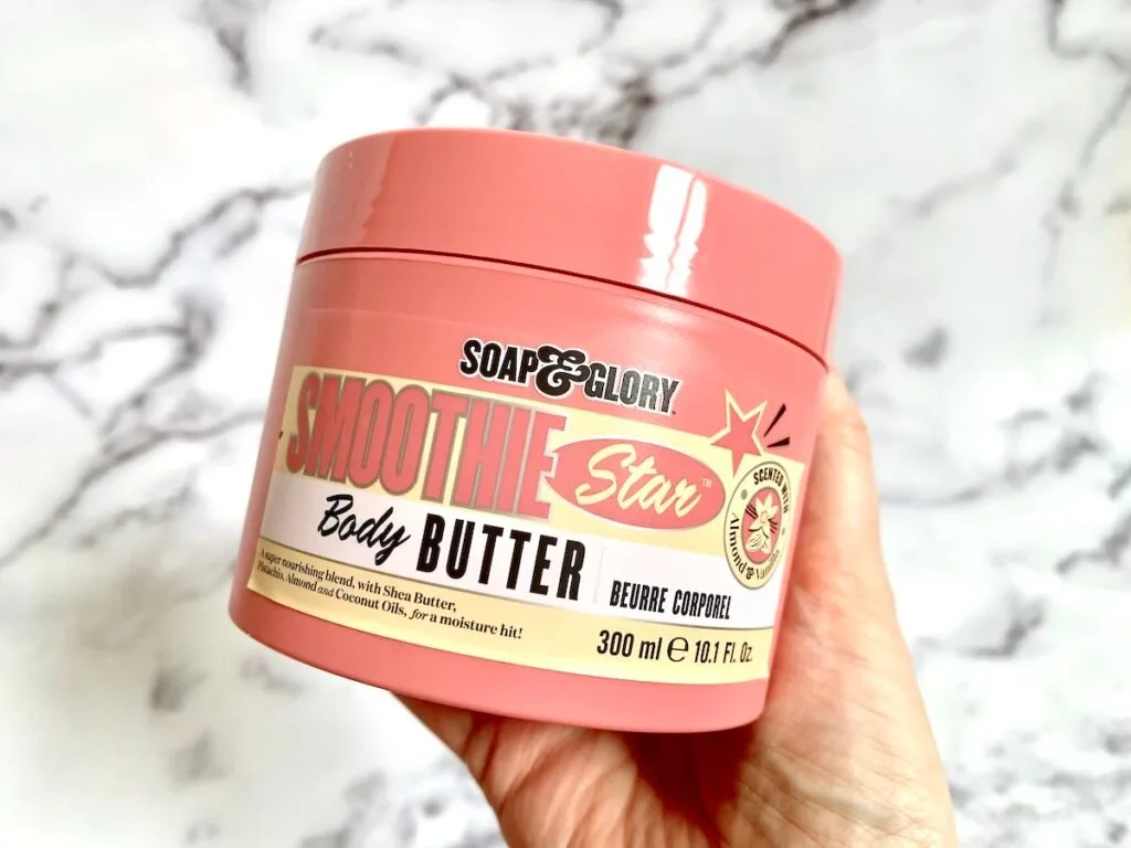 Soap & Glory Smoothie Star Body Butter handheld.