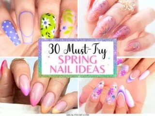 30 Must-Try Spring Nails Ideas collage.