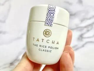 Tatcha The Rice Polish handheld.