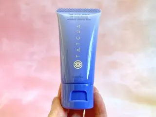 Tatcha The Rice Wash cleanser handheld.