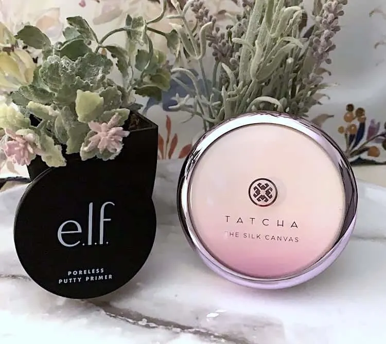 Tatcha The Silk Canvas Protective Primer and e.l.f. Poreless Putty Primer